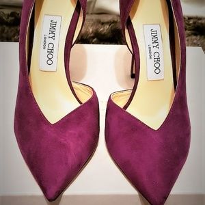 Jimmy Choo Sophia 100 suede leather pumps new